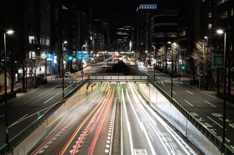 Masaüstü Sokak Şehir Manzarası Gece Yol Gökdelen Akşam Trafik