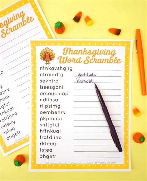 Free Thanksgiving Printables Happiness Is Homemade