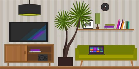 Living Room Home Interior Vector Illustration Stock Vector