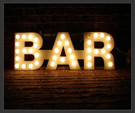 Electro Signs Sign Hire Bar Bulb Sign Size 42 X 15