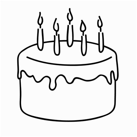 Draw guidelines for the birthday cake and specify its proportions. Simple Birthday Cake Drawing at GetDrawings | Free download