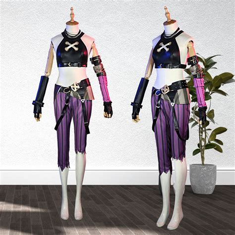 League Of Legends Cosplay Costume Lol Arcane Jinx Cosplay Etsy Canada