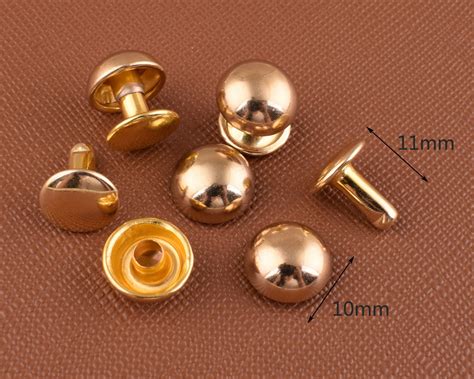 50 Sets Gold Metal Rivets10mm Rapid Rivetsdecorative Rivets Etsy