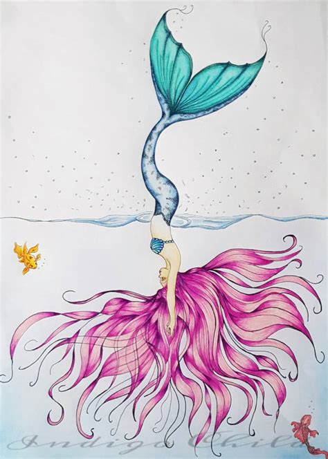 Mermaid Drawing Step By Step At Getdrawings Free Download