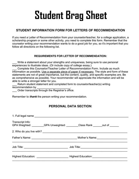 Counselor Letter Of Recommendation In Word And Pdf Formats