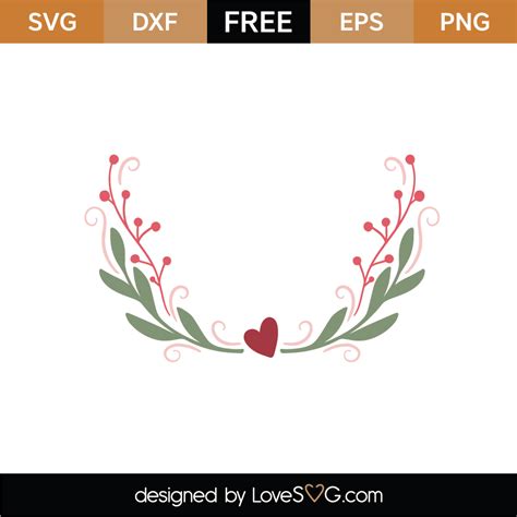 Free Floral Design SVG Cut File - Lovesvg.com