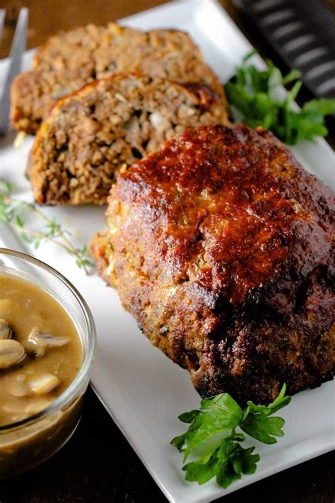 Best Ever Meatloaf With Mushroom Gravy How To Feed A Loon