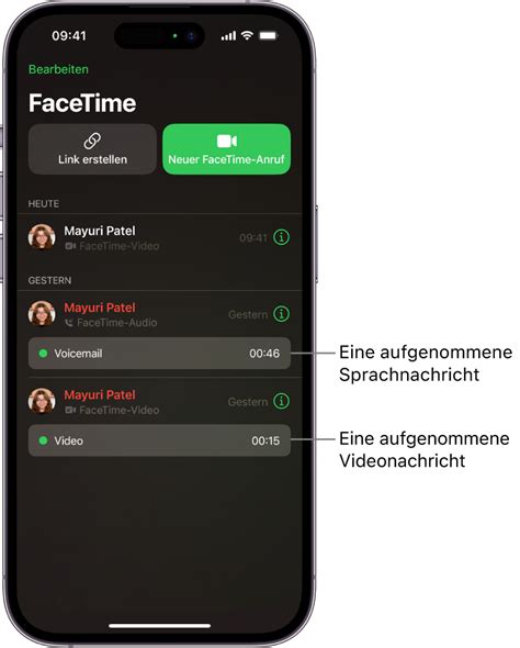 Einführung In Die App „facetime Auf Dem Iphone Apple Support Ch