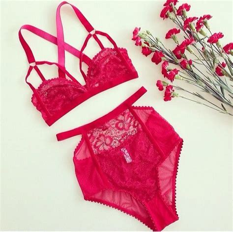 Red Underwear Lace Lingerie Lingerie Set Underwear Valentines Day