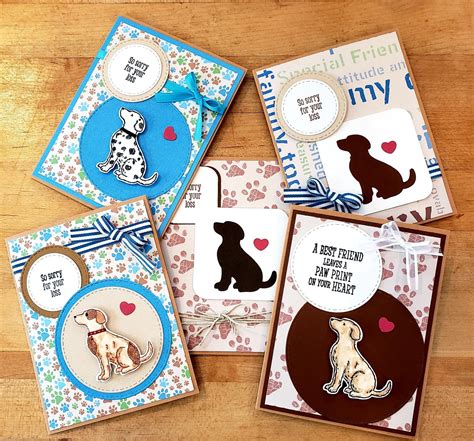 Stampin Up Happy Tails Pet Sympathy Cards Greeting Cards Card Boards