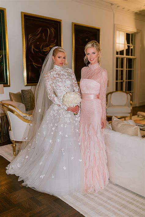 Nicky Hiltons Dress At Paris And Carter Reums Wedding Photos Hollywood Life