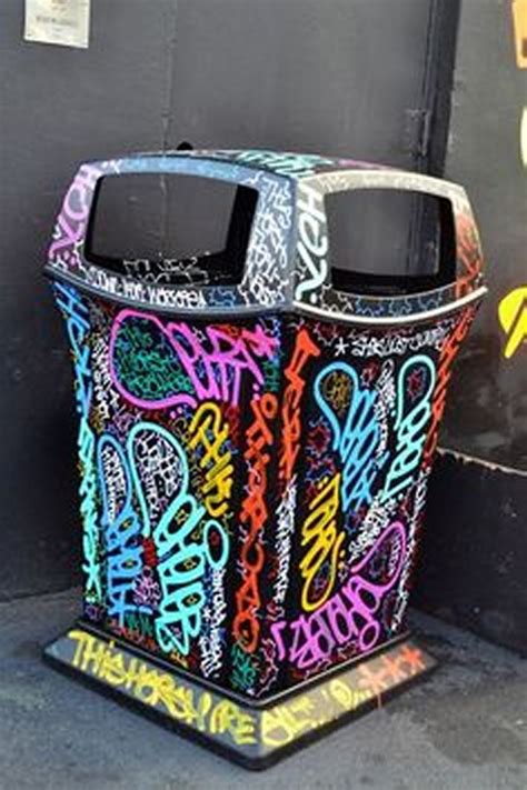 Trash Can Street Art Upcycle Art