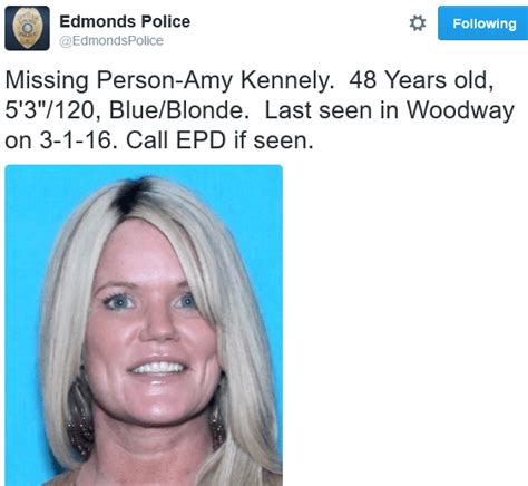 Missing Amy Kennelly Last Seen In Woodway Snohomish County Reporter
