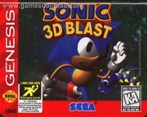 Sonic 3d Blast Sega Nomad Artwork Cartridge
