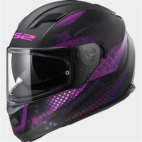 LS2 2021 Helmet FF320 Stream Evo Lux Matt Black Pink Purple