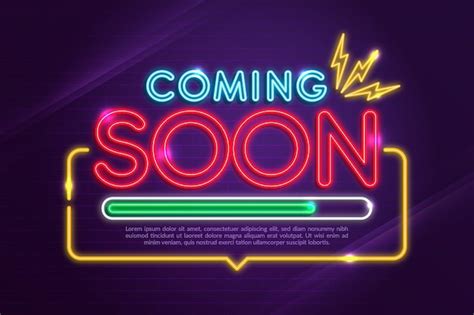 Premium Vector Colorful Neon Coming Soon Background
