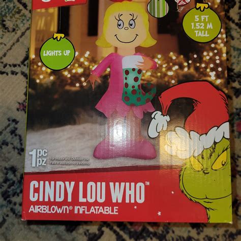 Cindy Lou Who 5 Ft Christmas Airblown Inflatable Dr Seuss The Grinch Decor New⚡ 191245818052 Ebay