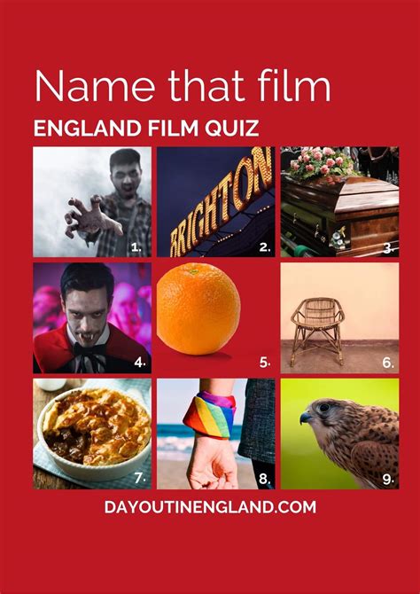 Big England Film Quiz 50 Questions And Answers Picture Round Day Out
