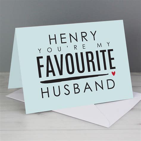 Personalised Youre My Favourite Husband Card Add Any Name