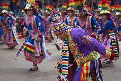 Tinkus Dance Group At The Oruro Carnival In Bolivia Editorial Stock