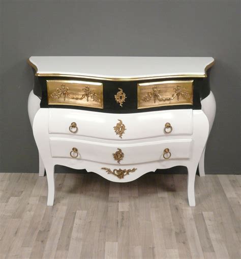 Commode baroque blanche style Louis XV - Commodes