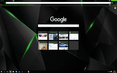 Black Green Shards Chrome Web Store