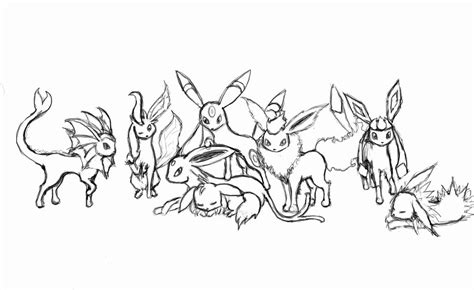 Pokemon Coloring Pages Eevee Evolutions All Wickedgoodcause