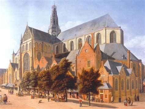 Grote Markt Met De St Bavokerk Te Haarlem In 1696 Haarlem National