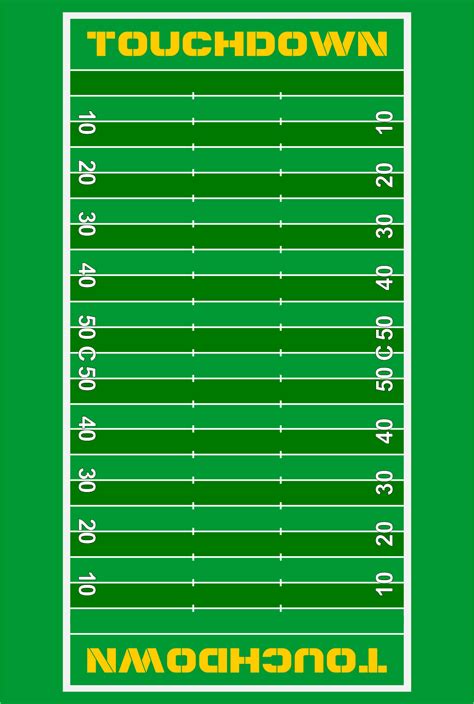 Printable Football Field Diagram Football Field Football Printables
