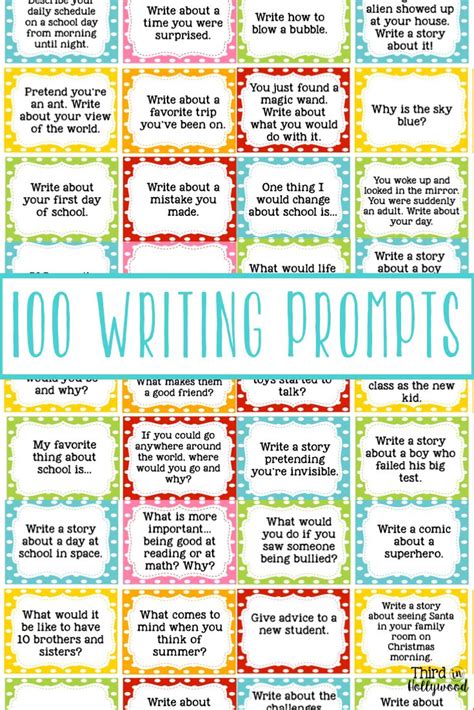Creative Writing Prompts For First Graders — Journal Prompts
