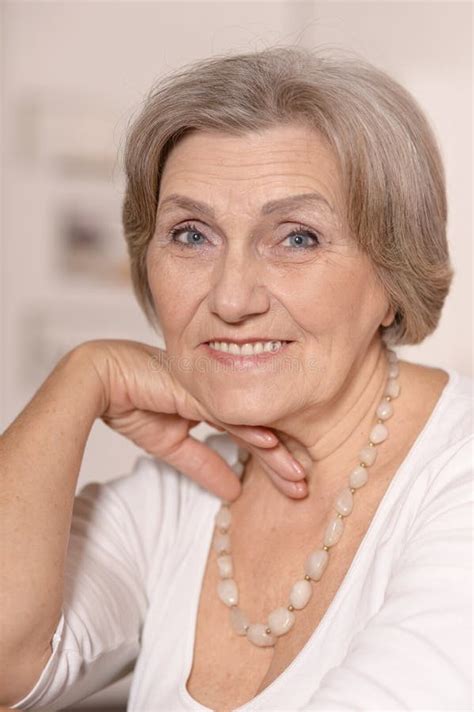 Beautiful Elderly Woman Stock Photo Image Of Face Aged 37964296
