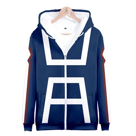 Buy 3d My Hero Academia Zipper Hoodie Sweatshirt Plus