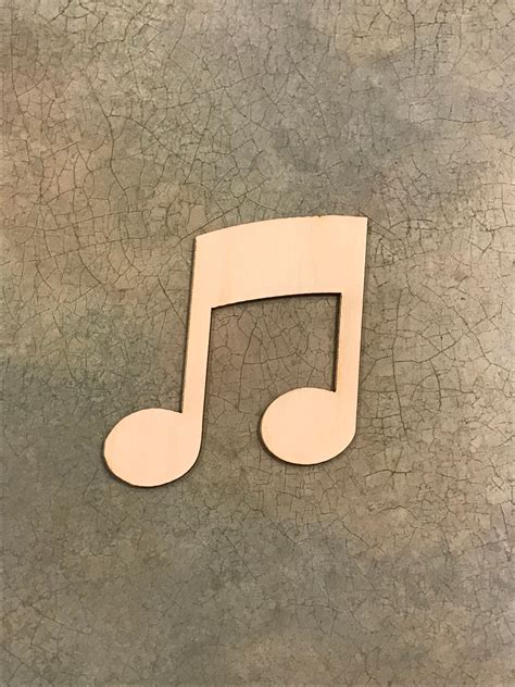 Double Music Note Wood Cutout, Laser Cut Wood A424
