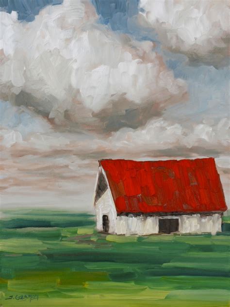 Free Art Classes Online For Beginners ~ Barn Acrylic Painting Lessons