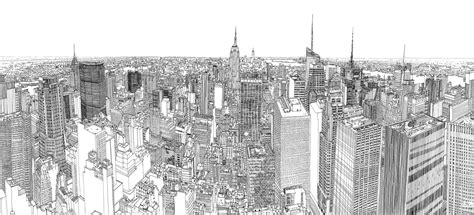 Galeria V Deo Timelapse Faz Ilustra Es De Nova Iorque Ganharem Vida New York Skyline