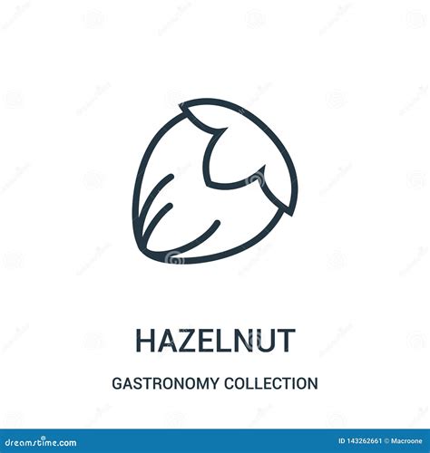 Hazelnut Icon Vector From Gastronomy Collection Collection Thin Line