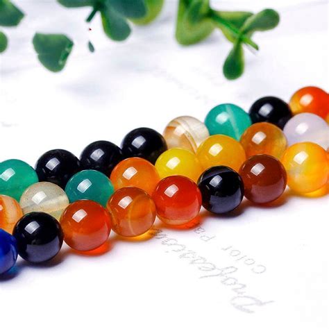 4 12mm Natural Colorful Loose Round Beads Crystal Semi Precious Stone