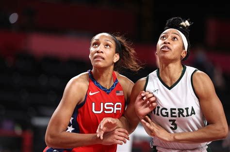 Aja Wilson Leads Team Usa To Victory Against Nigeria In Olympic