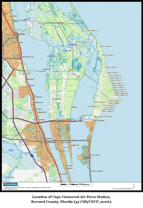Cape Canaveral Air Force Station Map Maping Resources