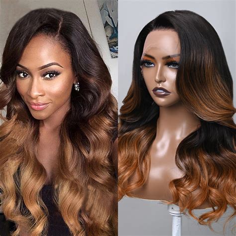 Donmily 13x4 Lace Front Toasted Caramel Ombre Body Wave Wig