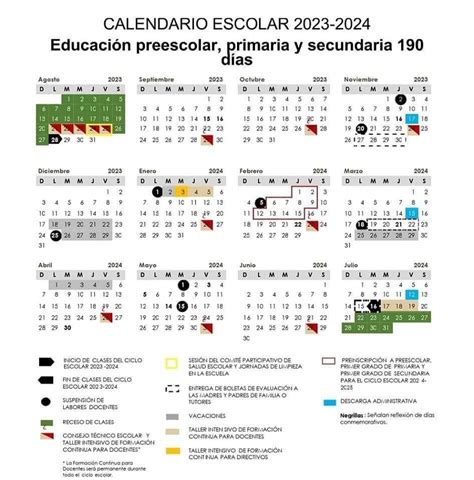 Calendario Escolar 2023 2024 Conoce Cuándo Habrá Vacaciones Y Días De