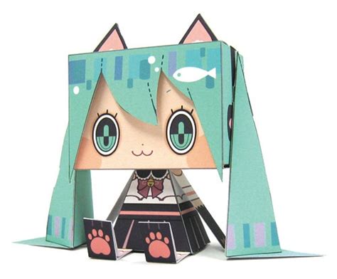 Hatsune Miku Papercraft Anime Crafts Anime Papercraft Anime Paper