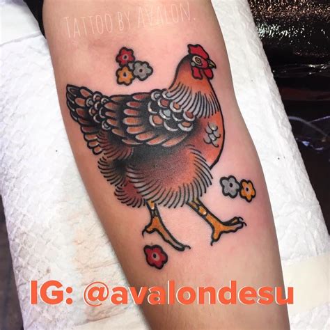 Amazing Hen Tattoo Tatouage Poule