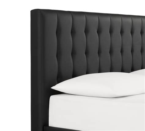 Dhp Emily Upholstered Bed Black Faux Leather Full