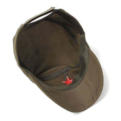 Unisex Red Star Cotton Army Cadet Military Cap Adjustable Hat At Banggood