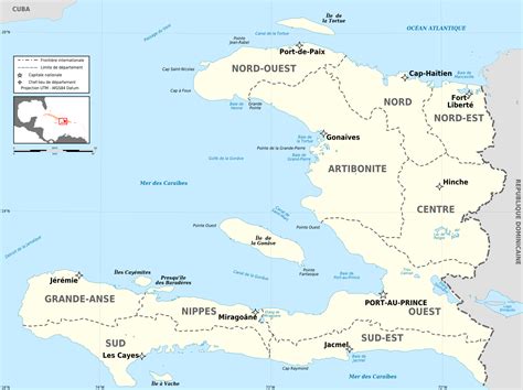 Large detailed administrative map of Haiti. Haiti large ...