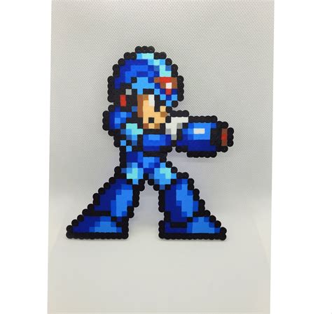 Mega Man Video Game Perler Beads Wall Art Pixel Hama Etsy