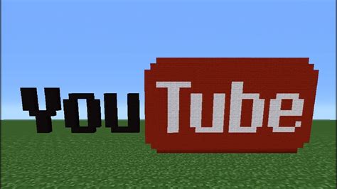 Minecraft Tutorial How To Make The Youtube Logo Youtube