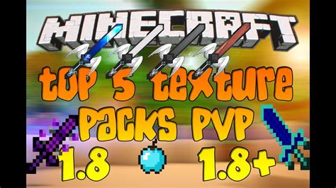 Minecraft Top 5 Best Pvp Texture Packresource Pack 18 Link Youtube