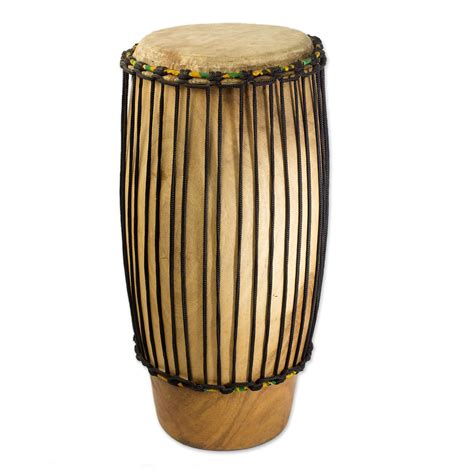 Wood Goumbe Drum African Classic Novica